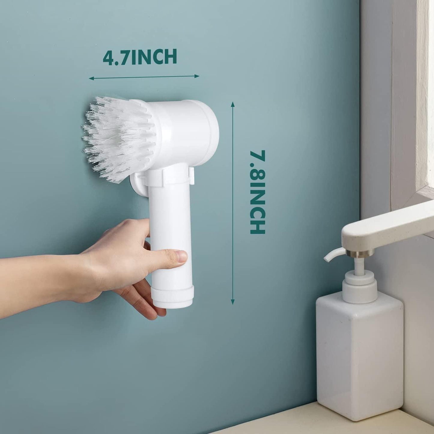 5-in-1 Electric Cleaning Brush – Bathroom, Kitchen & Floor Scrubber